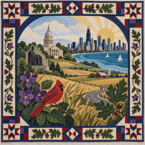 Illinois Landscape Tapestry TD181026531 Quilt Blanket