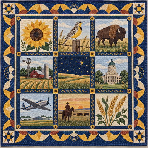 Kansas Heritage Album TD181026556 Quilt Blanket