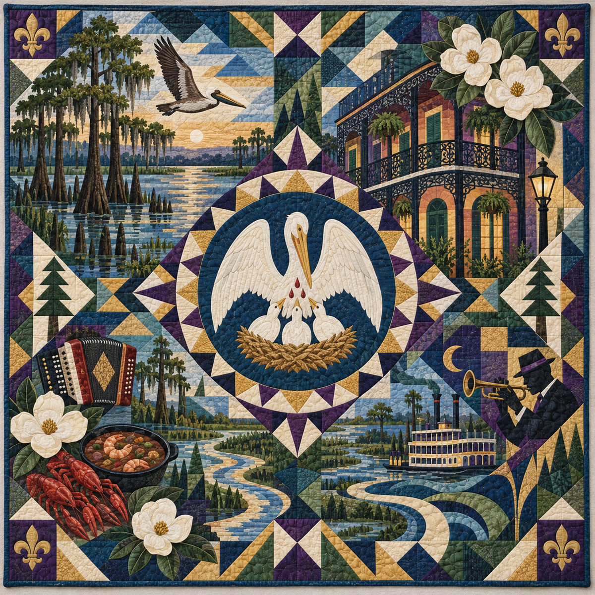 Louisiana Mosaic Horizons TD181026579 Quilt Blanket