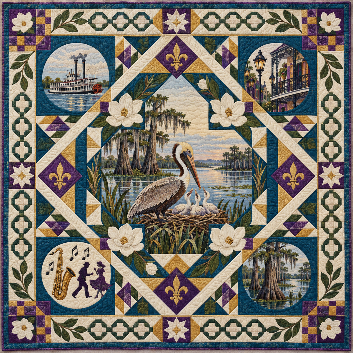 Louisiana Celebration In Cloth TD181026580 Quilt Blanket