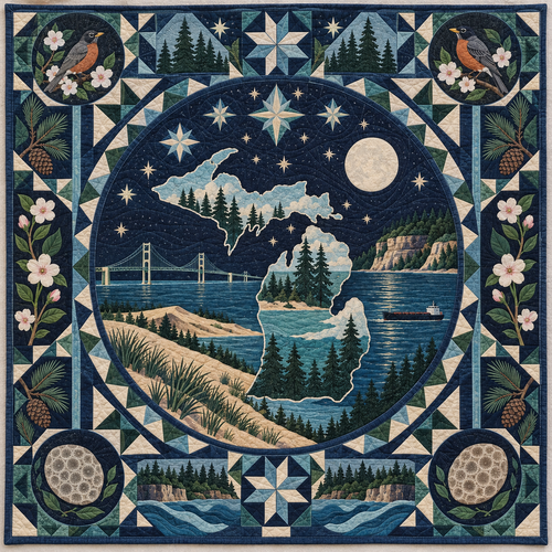 Michigan Night Garden TD181026615 Quilt Blanket