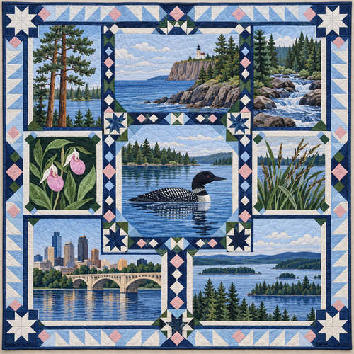 Minnesota Landmark Windows TD181026623 Quilt Blanket