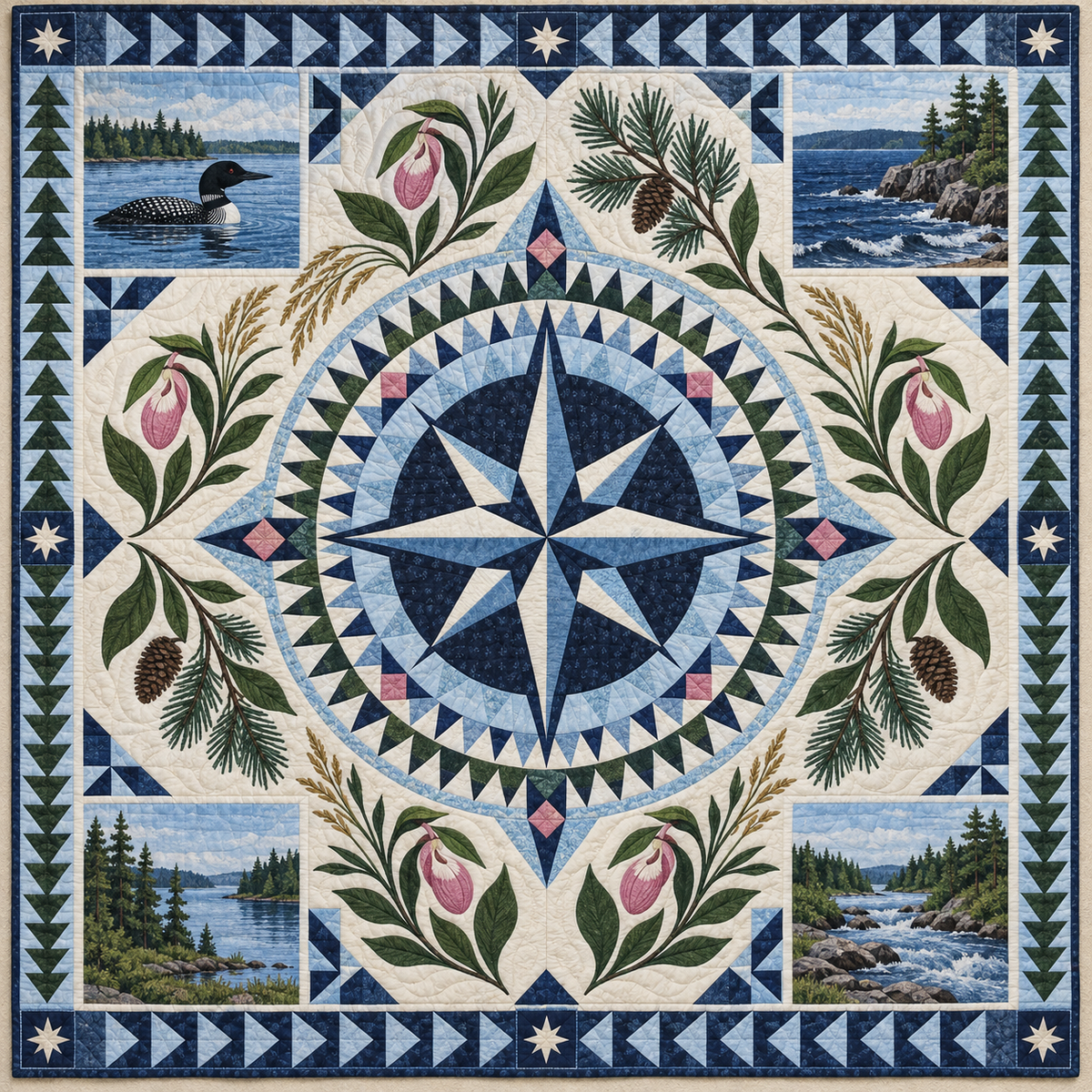 Minnesota Radiant Compass TD181026627 Quilt Blanket