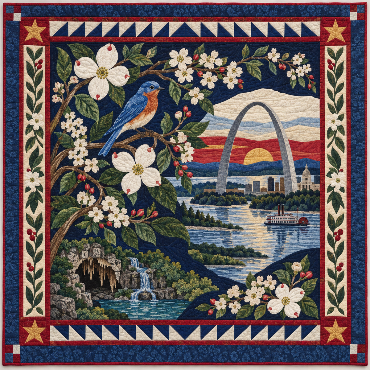 Missouri Botanical Heritage TD181026632 Quilt Blanket