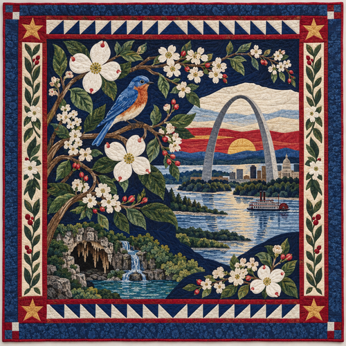 Missouri Botanical Heritage TD181026632 Quilt Blanket