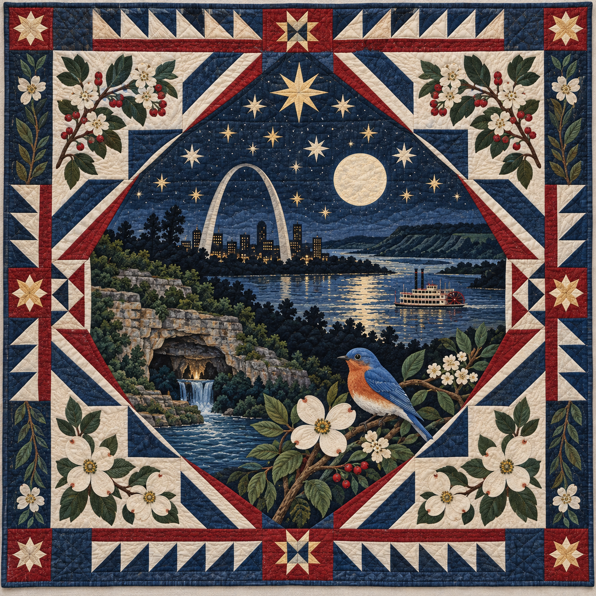 Missouri Night Garden TD181026635 Quilt Blanket