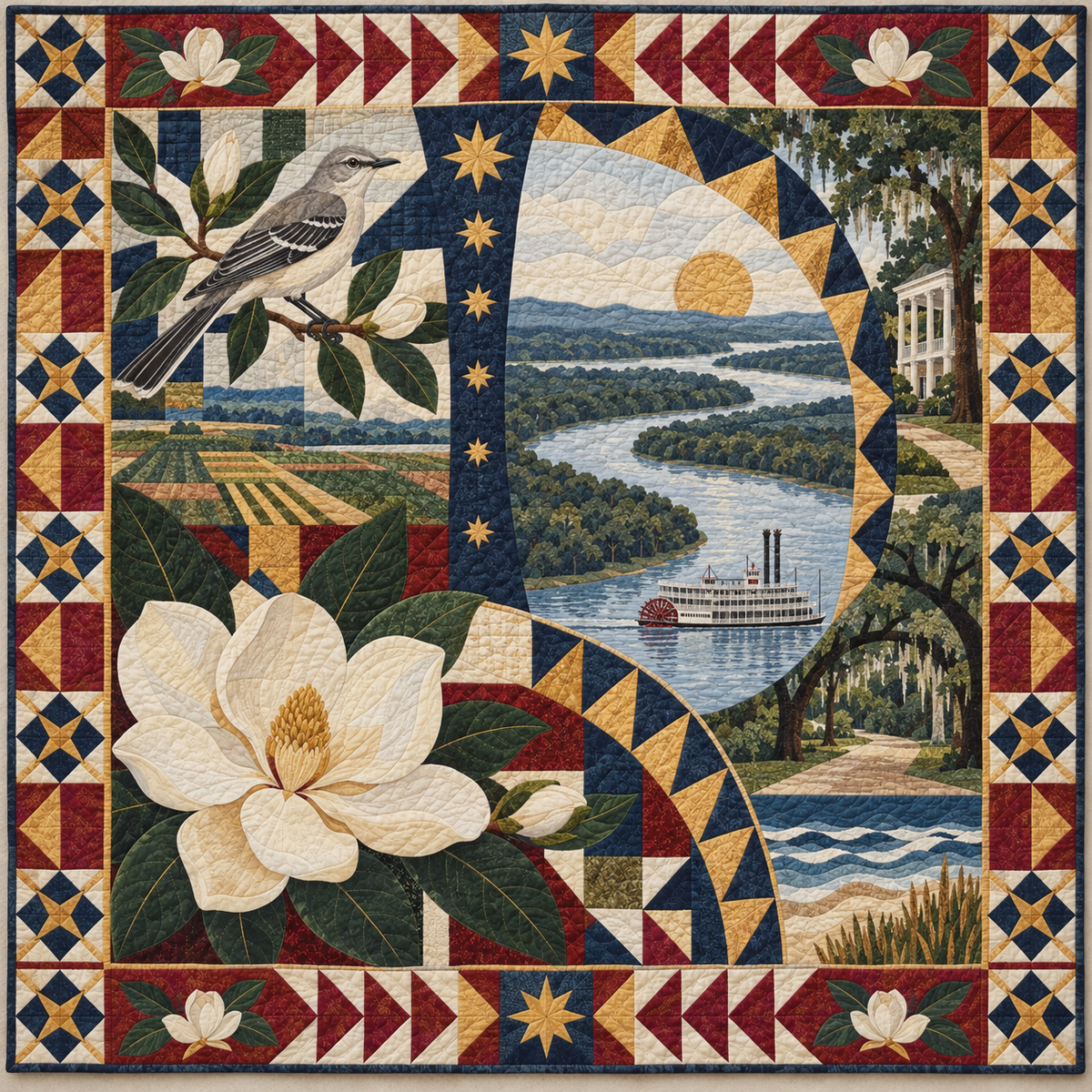 Mississippi Mosaic Horizons TD181026649 Quilt Blanket