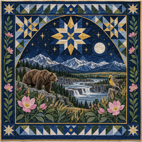 Montana Night Garden TD181026655 Quilt Blanket