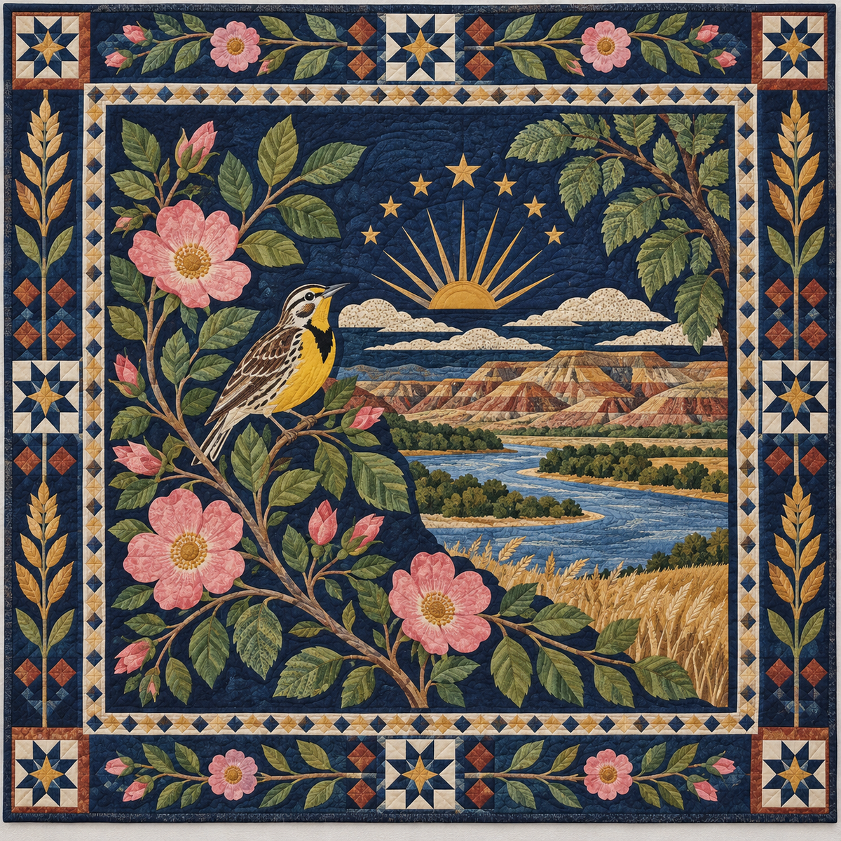 North Dakota Botanical Heritage TD181026672 Quilt Blanket