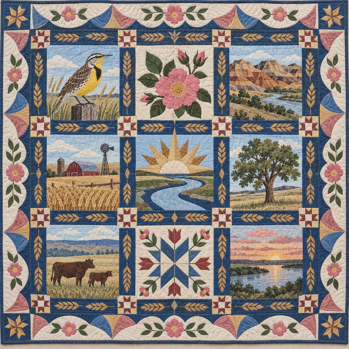 North Dakota Heritage Album TD181026676 Quilt Blanket