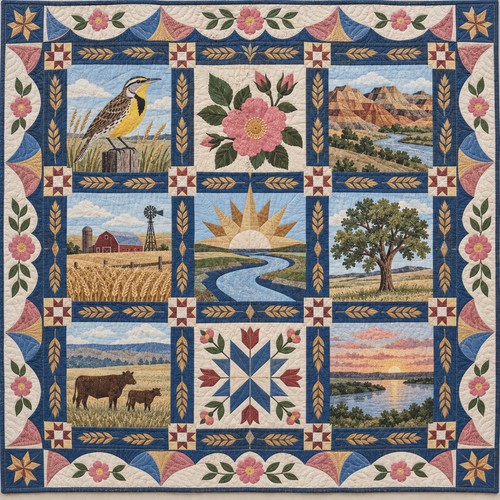 North Dakota Heritage Album TD181026676 Quilt Blanket