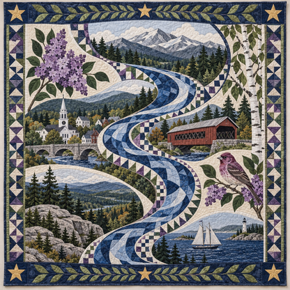 New Hampshire River Of Stories TD181026694 Quilt Blanket