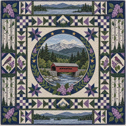 New Hampshire Celebration In Cloth TD181026700 Quilt Blanket
