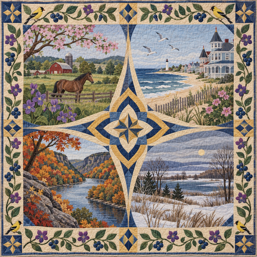 New Jersey Four Seasons TD181026708 Quilt Blanket