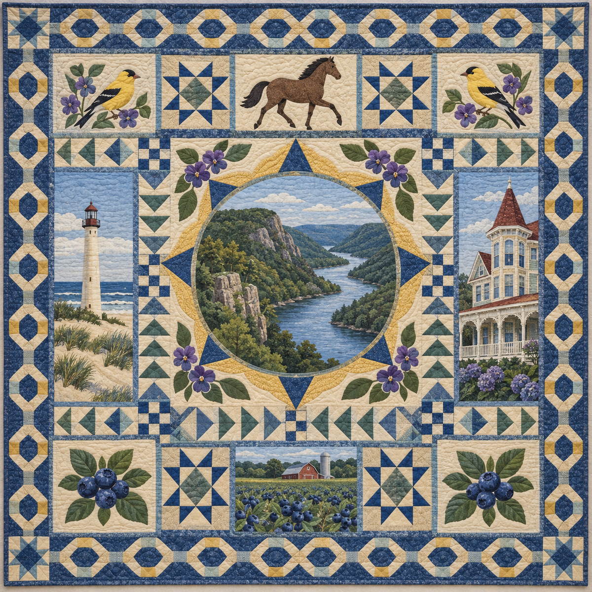 New Jersey Celebration In Cloth TD181026710 Quilt Blanket
