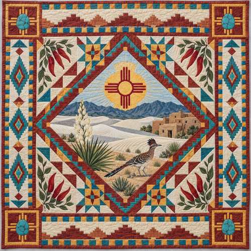 New Mexico Celebration In Cloth TD181026720 Quilt Blanket