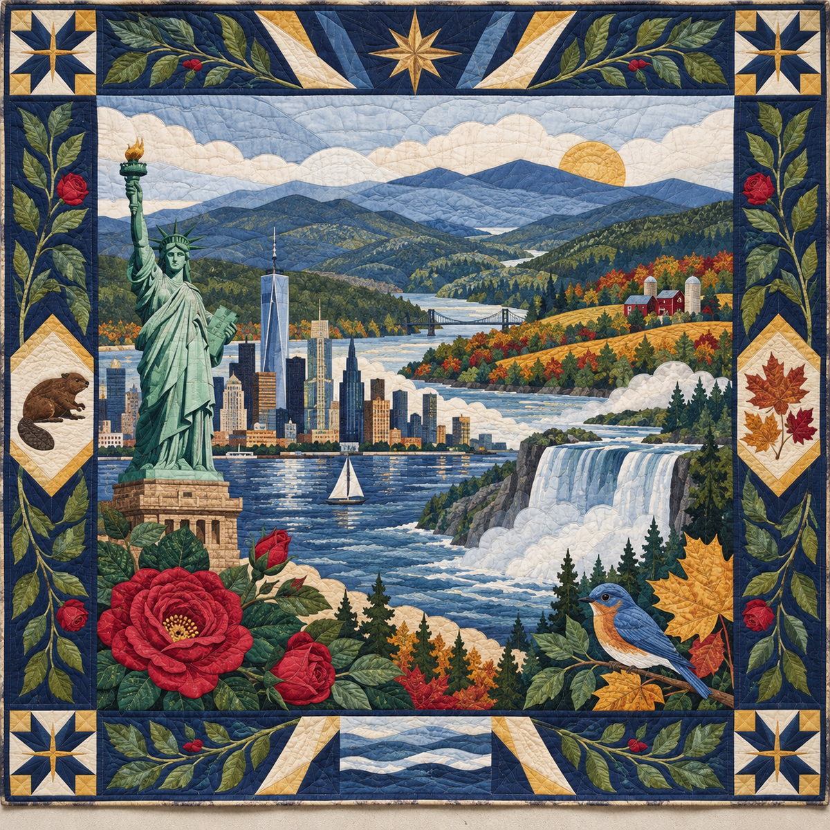 New York Landscape Tapestry TD181026731 Quilt Blanket