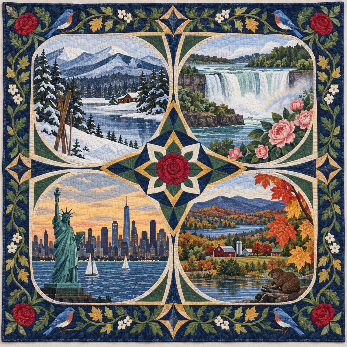 New York Four Seasons TD181026738 Quilt Blanket