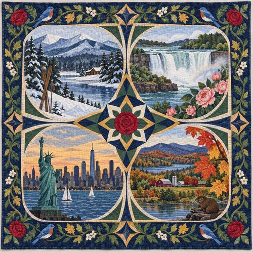 New York Four Seasons TD181026738 Quilt Blanket