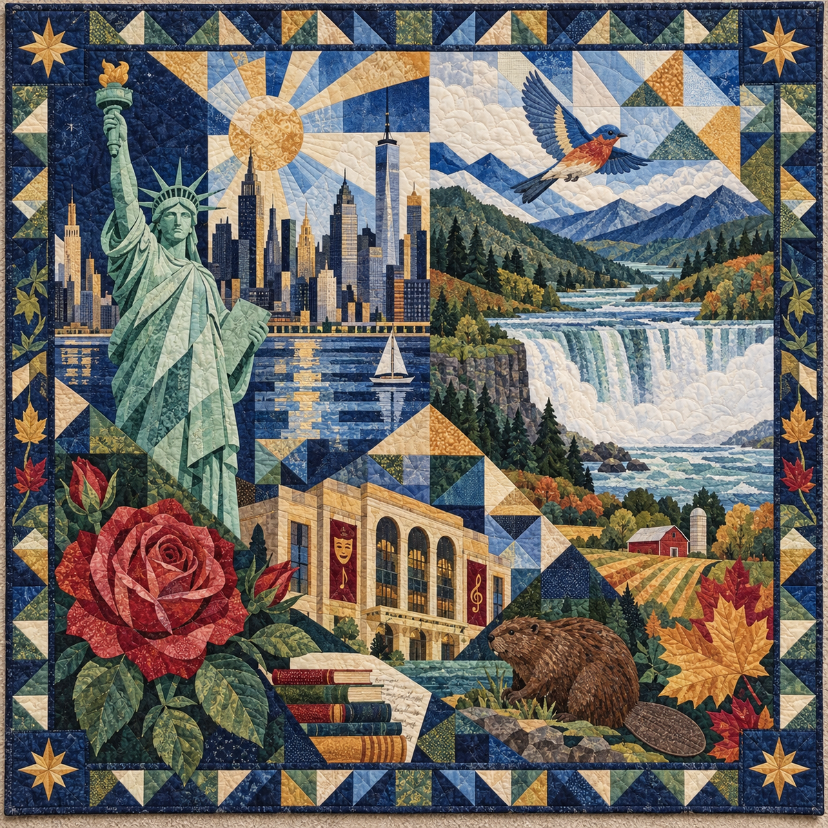 New York Mosaic Horizons TD181026739 Quilt Blanket