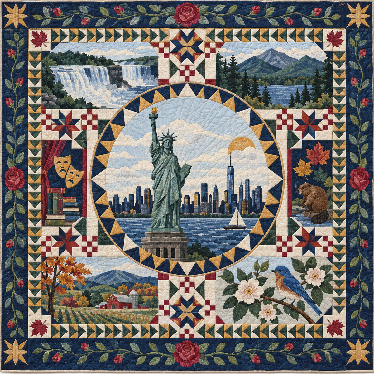 New York Celebration In Cloth TD181026740 Quilt Blanket