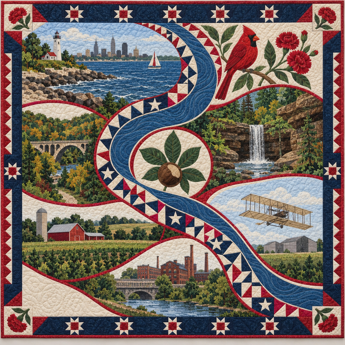 Ohio River Of Stories TD181026744 Quilt Blanket