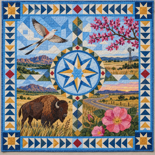 Oklahoma Mosaic Horizons TD181026759 Quilt Blanket