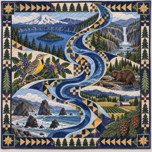 Oregon River Of Stories TD181026764 Quilt Blanket
