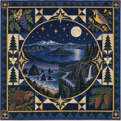 Oregon Night Garden TD181026765 Quilt Blanket