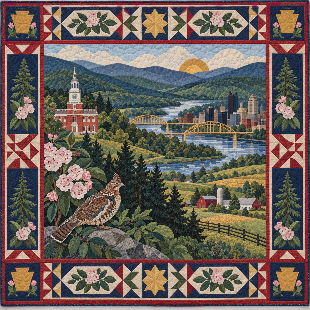 Pennsylvania Landscape Tapestry TD181026771 Quilt Blanket