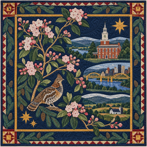 Pennsylvania Botanical Heritage TD181026772 Quilt Blanket
