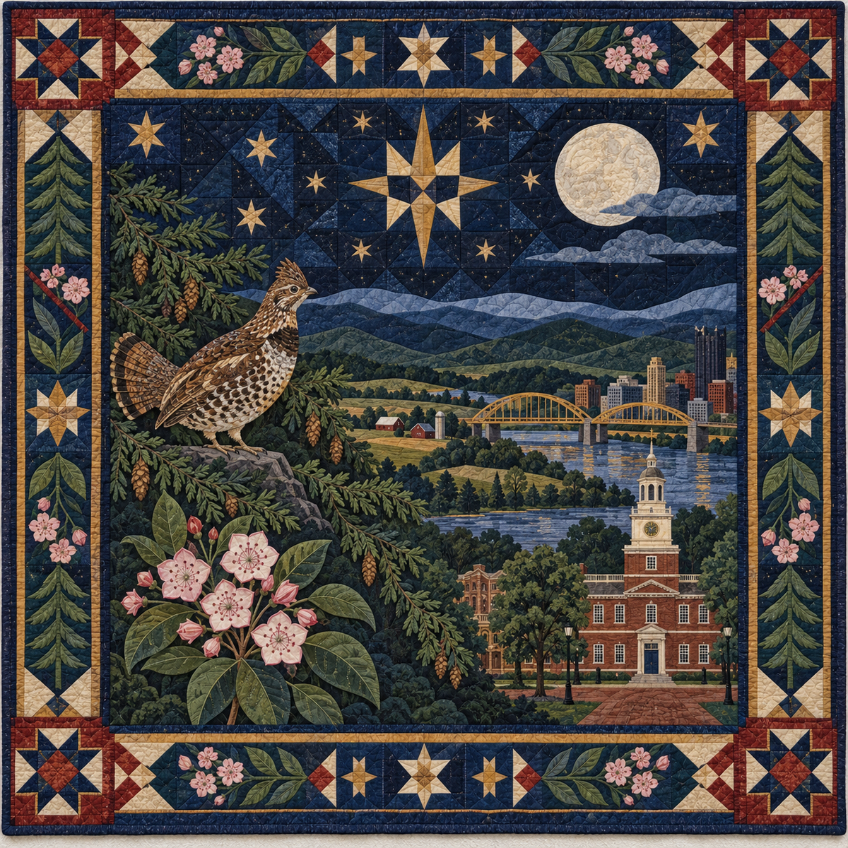 Pennsylvania Night Garden TD181026775 Quilt Blanket
