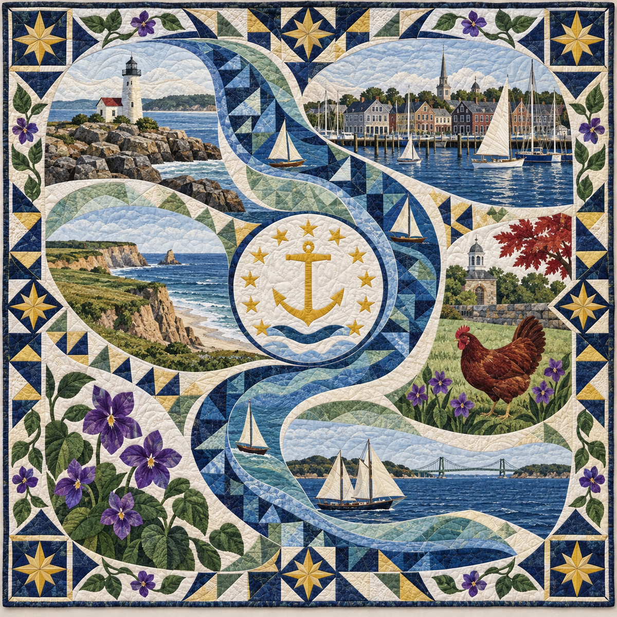 Rhode Island River Of Stories TD181026784 Quilt Blanket