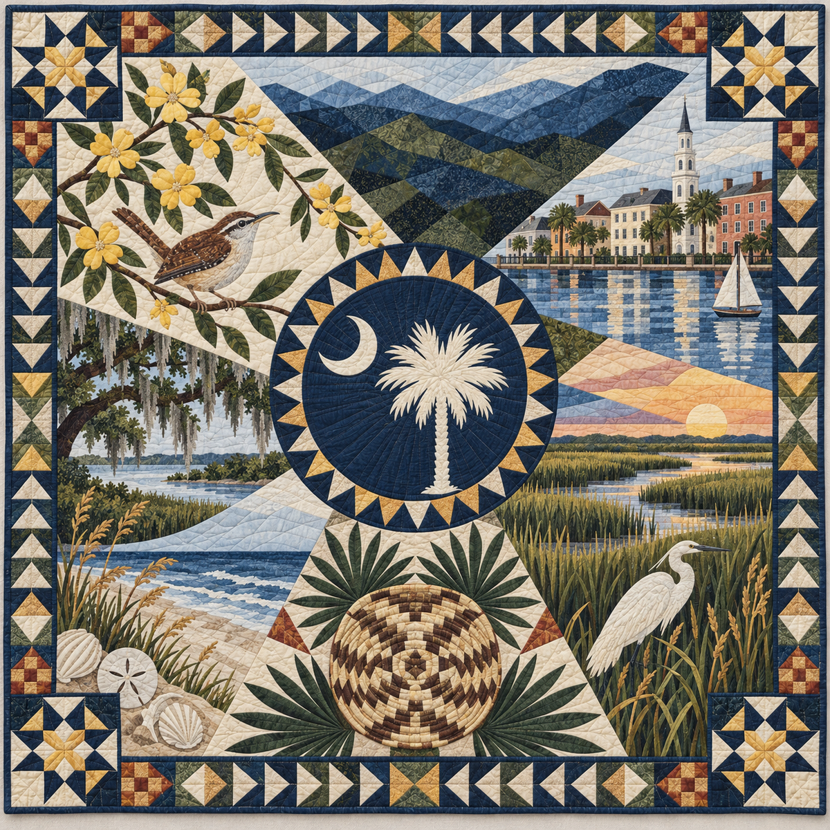 South Carolina Mosaic Horizons TD181026799 Quilt Blanket