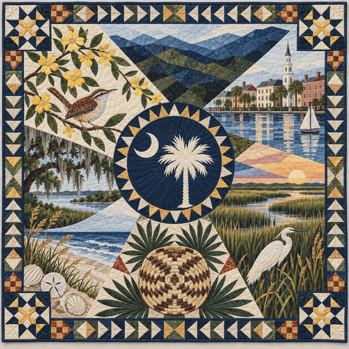 South Carolina Mosaic Horizons TD181026799 Quilt Blanket