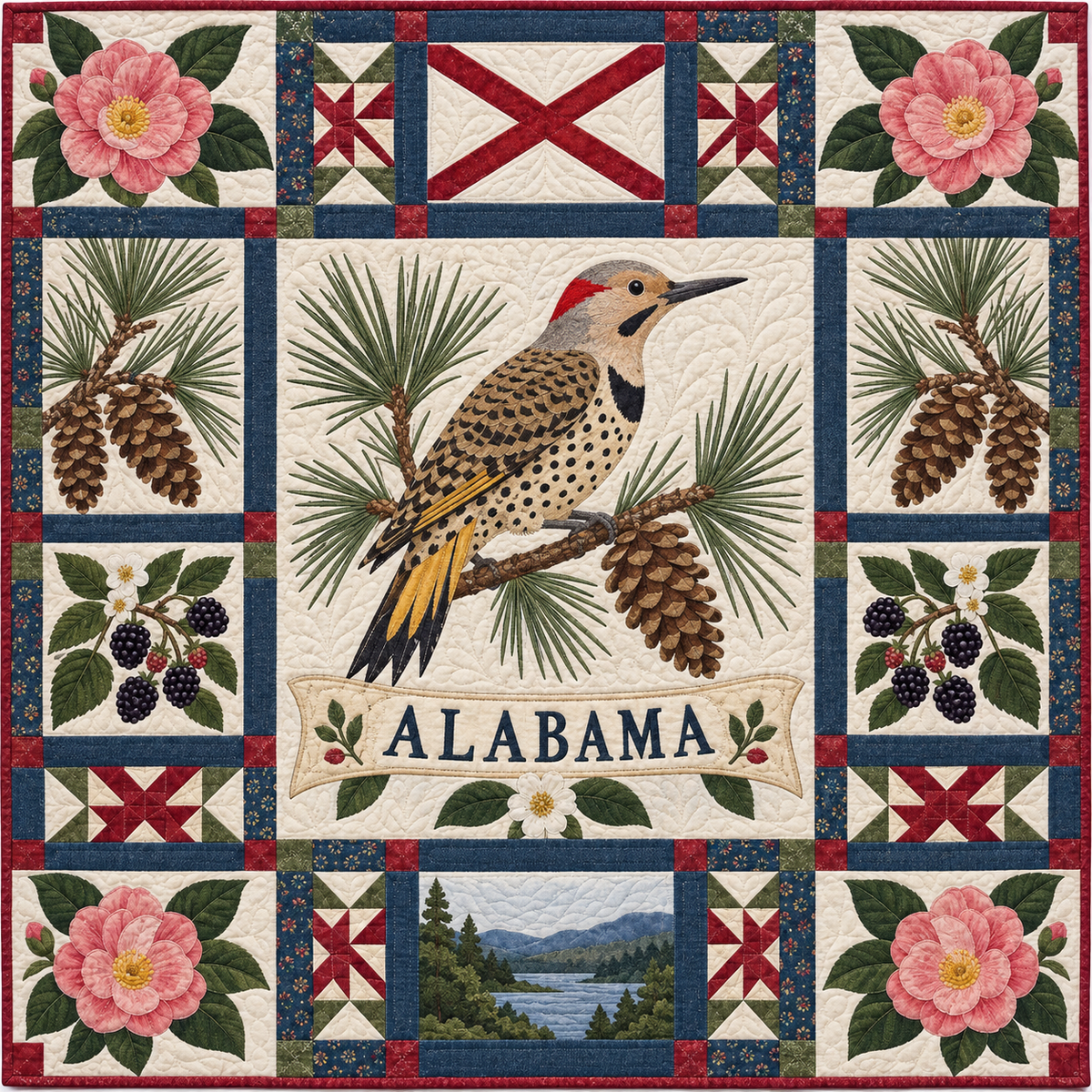 Alabama Yellowhammer Home TD181026105 Quilt Blanket