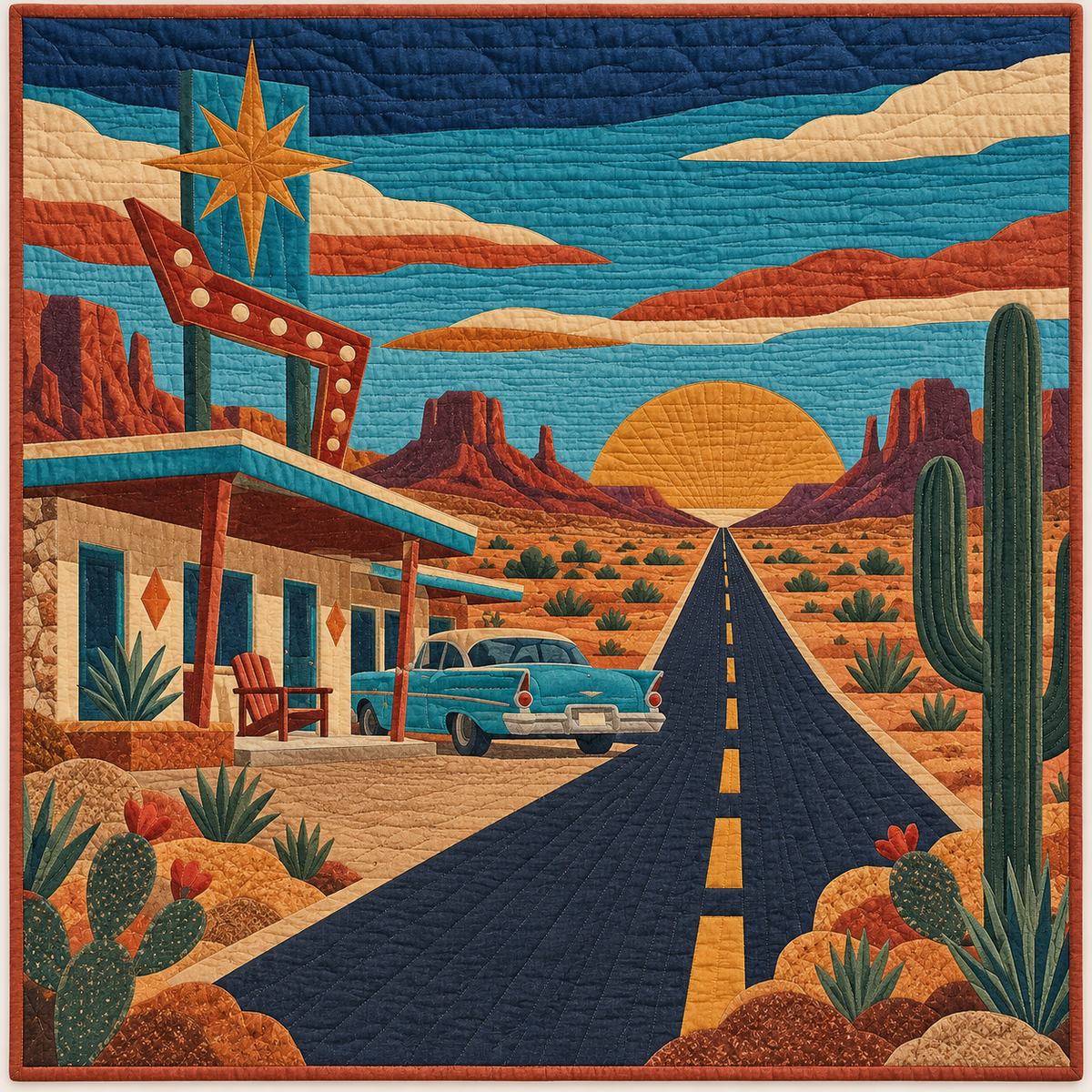 Arizona Mother Road Memories TD181026113 Quilt Blanket