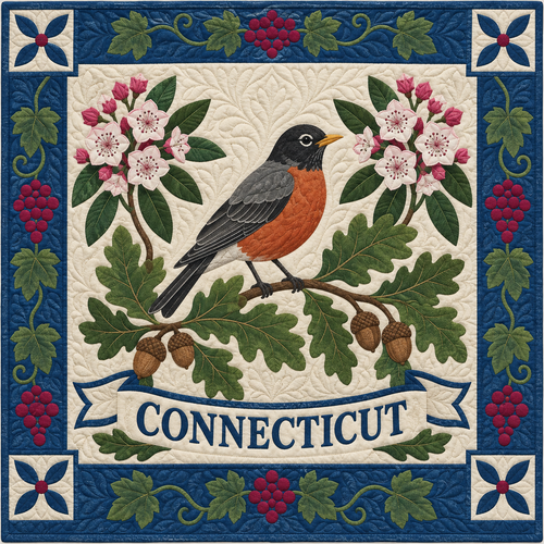 Connecticut Constitution State Keepsake TD181026131 Quilt Blanket