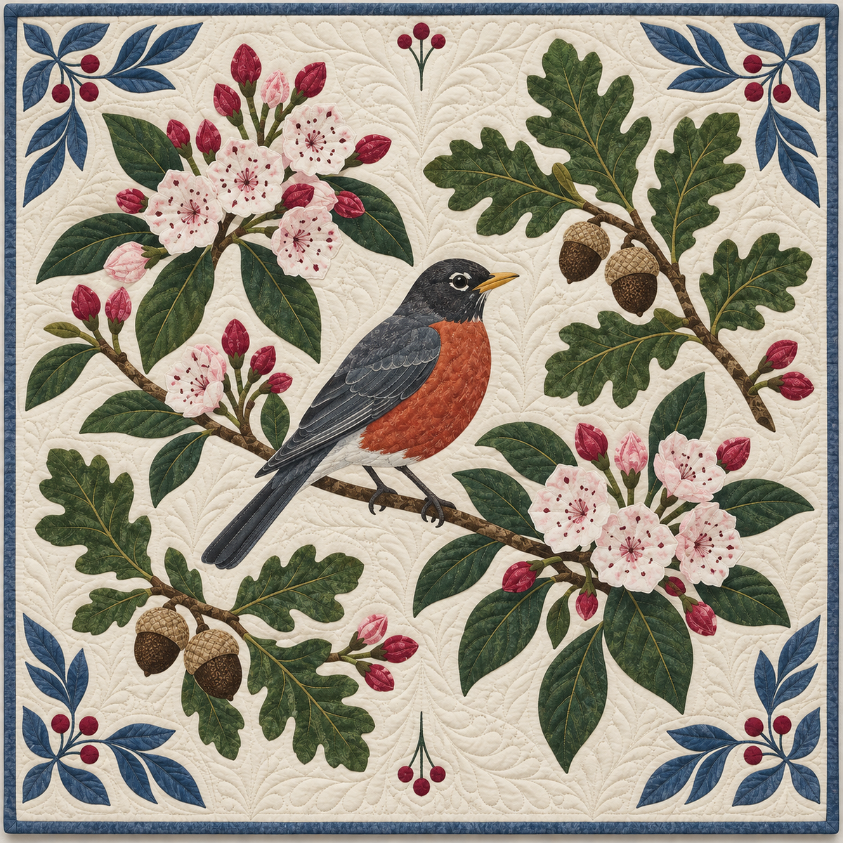 Connecticut Laurel And Robin TD181026132 Quilt Blanket