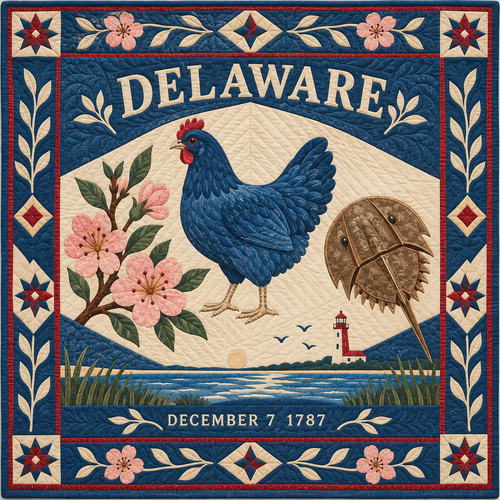 Delaware First State Jewel TD181026138 Quilt Blanket