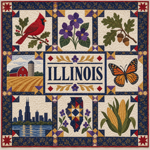 Illinois Prairie State Pride TD181026164 Quilt Blanket