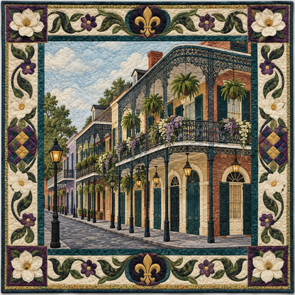 Louisiana Balcony Of Blooms TD181026186 Quilt Blanket