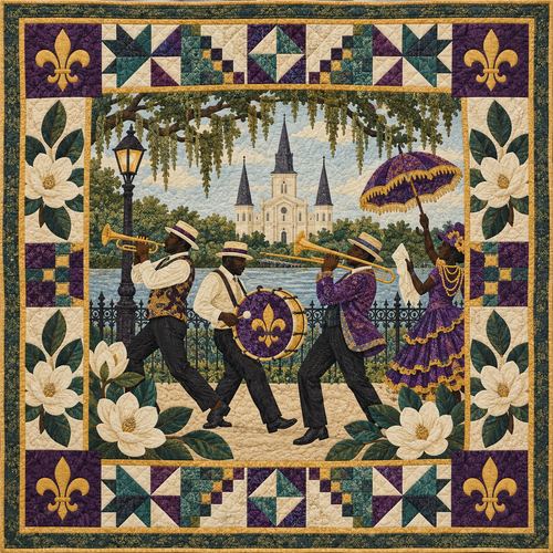 Louisiana Second Line Stitches TD181026190 Quilt Blanket