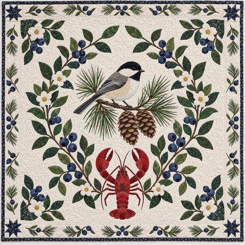 Maine Chickadee And Pine TD181026192 Quilt Blanket