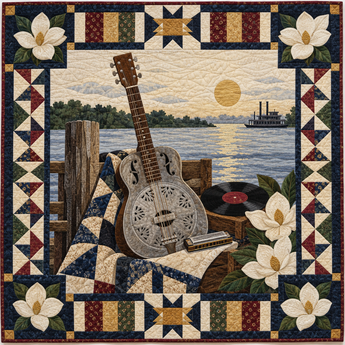 Mississippi Delta Blues Threads TD181026217 Quilt Blanket
