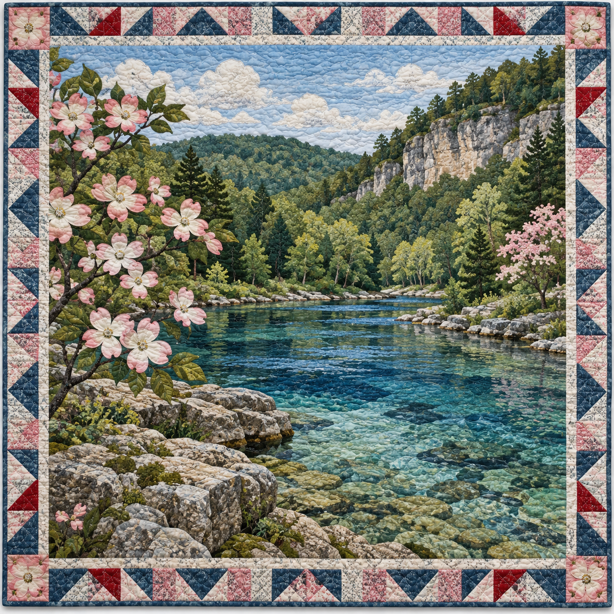 Missouri Ozark Spring TD181026223 Quilt Blanket