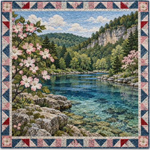 Missouri Ozark Spring TD181026223 Quilt Blanket