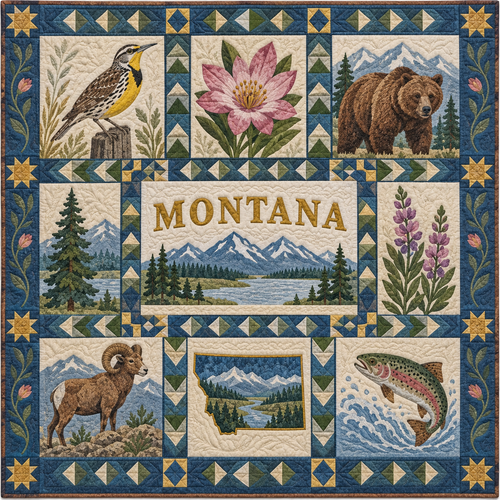 Montana Big Sky Treasures TD181026226 Quilt Blanket