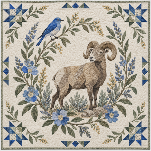 Nevada Bluebird And Sage TD181026236 Quilt Blanket