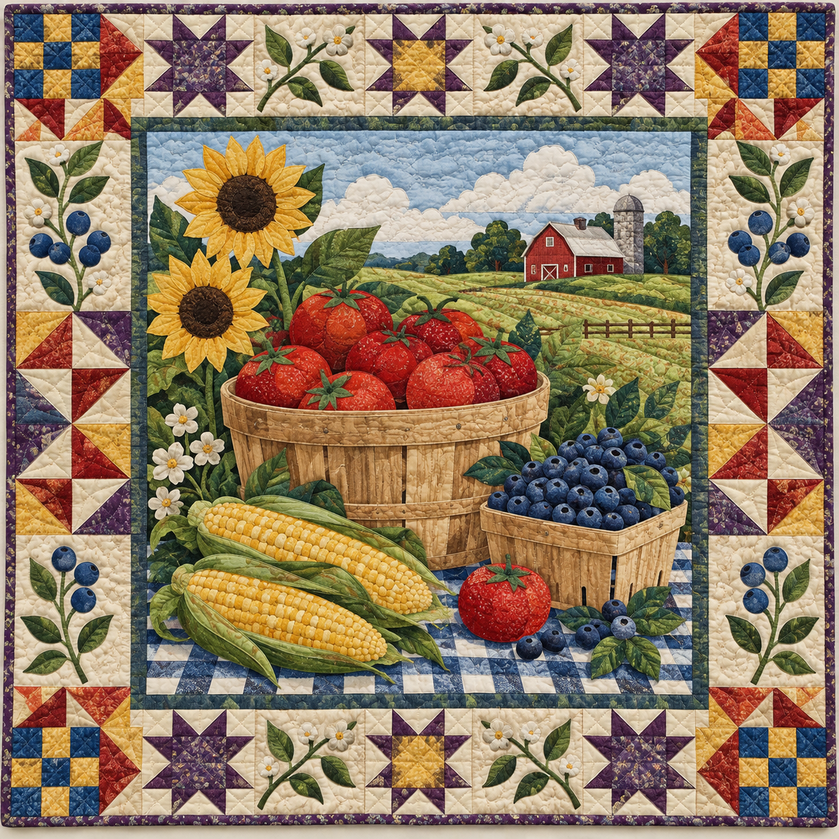 New Jersey Jersey Fresh Harvest TD181026249 Quilt Blanket